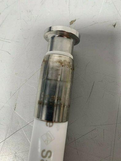 Used Ace Sanitary 1" x 13.5" Flexible Silicone Hose w/ Stainless Steel Outlets