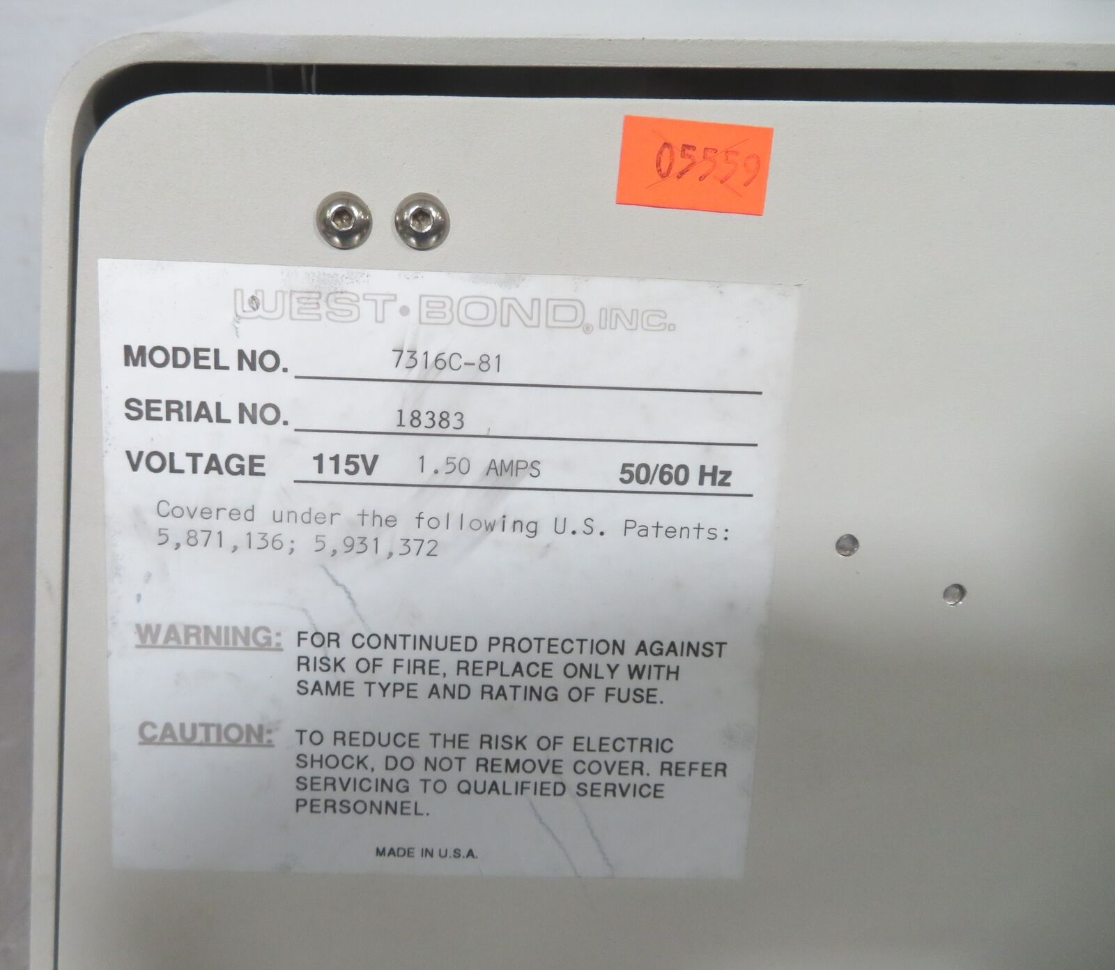 Used West-Bond 7316C Motorized Scrub Single Collet Eutectic Die Bonder
