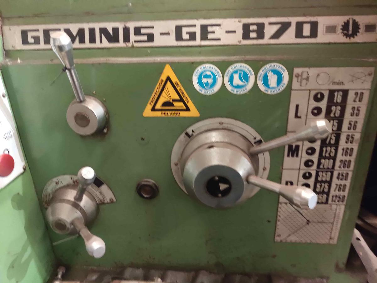 Usado TORNO GEMINIS GE870 DE 2000
