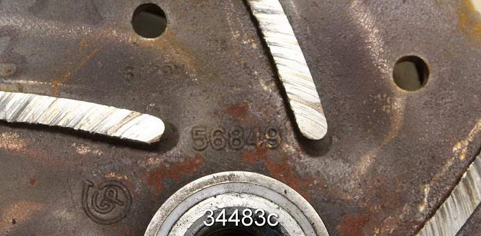 Used Goulds 3196  Impeller 3X4X13, 6-Vane, 13" Diameter, Pattern 56849 #34483