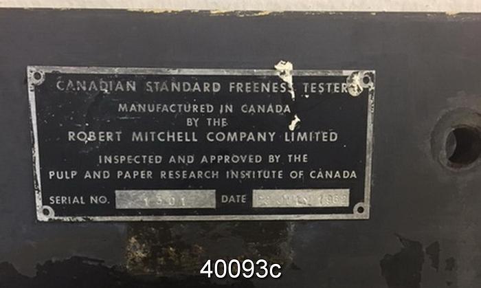 Used Robert Mitchell Canadian Standard Freeness Tester #40093