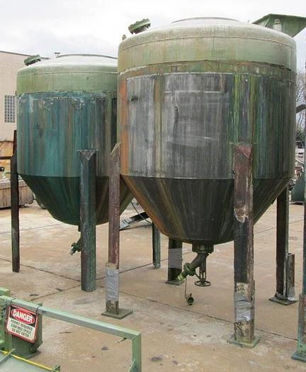Used 1,100 GALLON STAINLESS STEEL TANKS (2) - 6' DIA. (#9933)