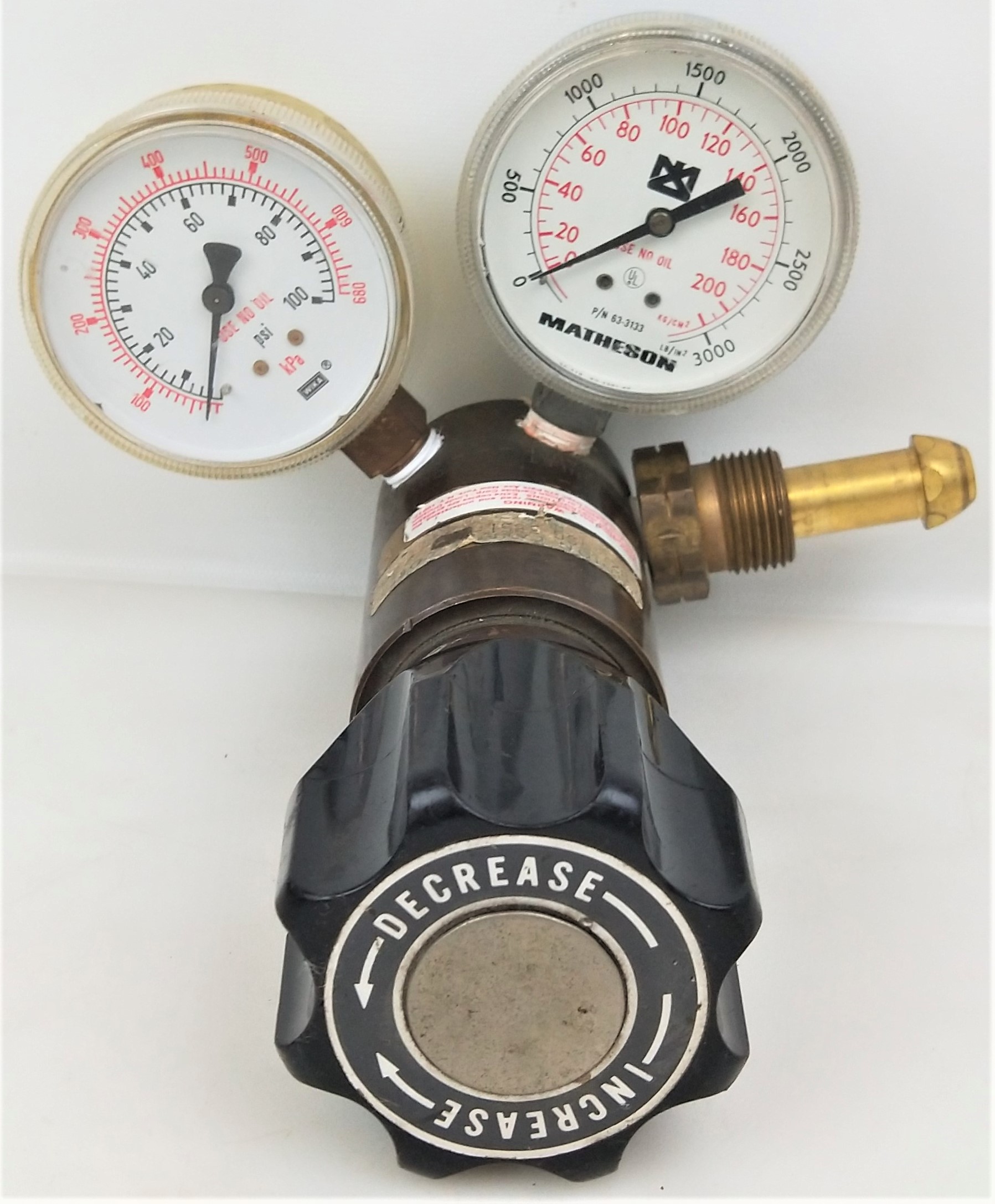 Used Sold Matheson AirGas Brass Regulator CGA 590 at Chemistry RG