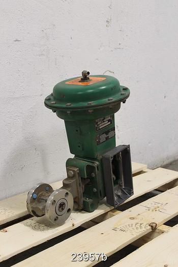 Used Fisher V500 Control Valve 1",  Stainless Steel Body, Stainless Steel Shaft, Ball/Disc-Vtc, Seat-Vtc, Type 1051 Actuator, Pdto, Size 33, 3600 Series Positioner With I/P #23957