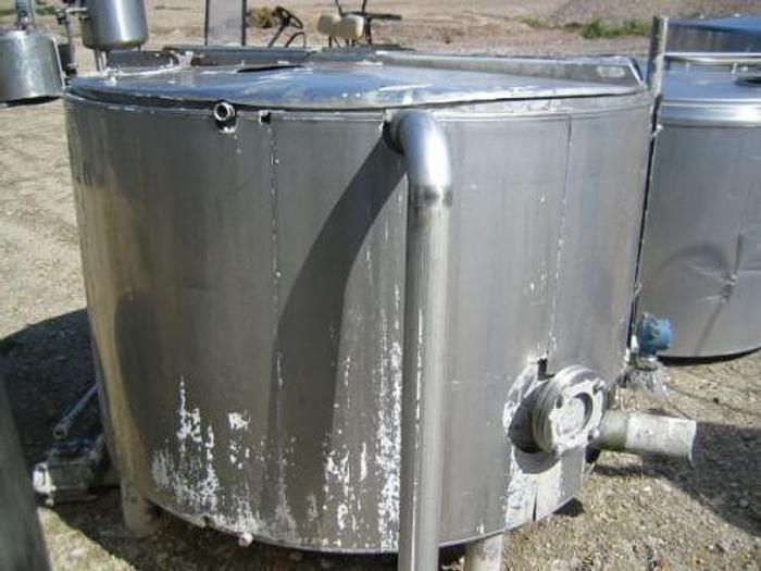 Used 1,700 Liter open upright tank with lid