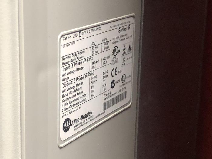 Used ALLEN BRADLEY CENTERLINE MCC SECTION WITH POWERFLEX DRIVES