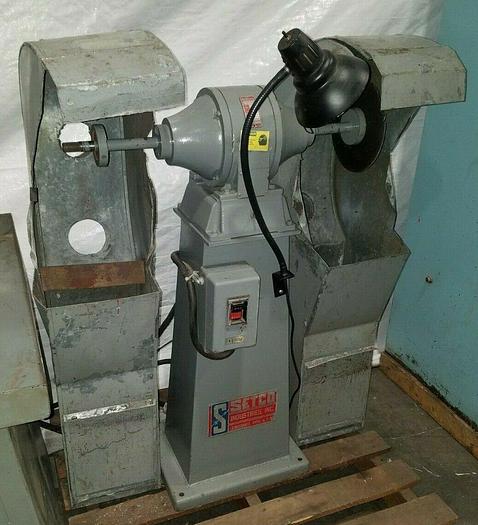 Used Setco Cadet #101 Double Wheel Buffer 1 HP 440V Polisher Grinder Jack Lathe