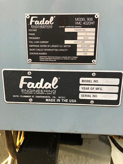 Used 1997 Fadal  VMC 4020HT W/ Extended Z, 30 ATC, 4th Axis