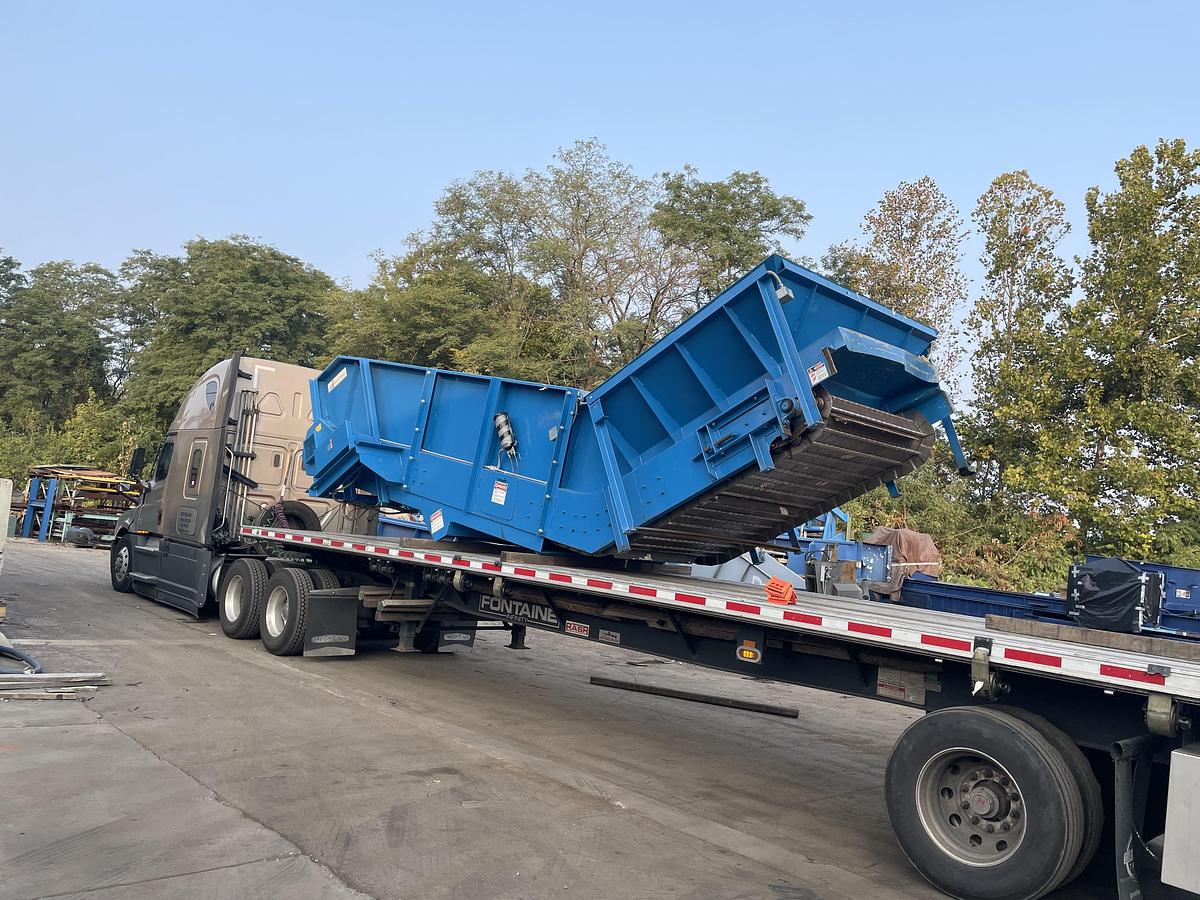 Used Mayfran 72" HINGED BELT INFEED CONVEYOR