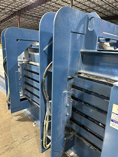 Used Balemaster EO-2773 Auto-Tie Baler & 48" Karl Schmidt above ground Infeed Conveyor