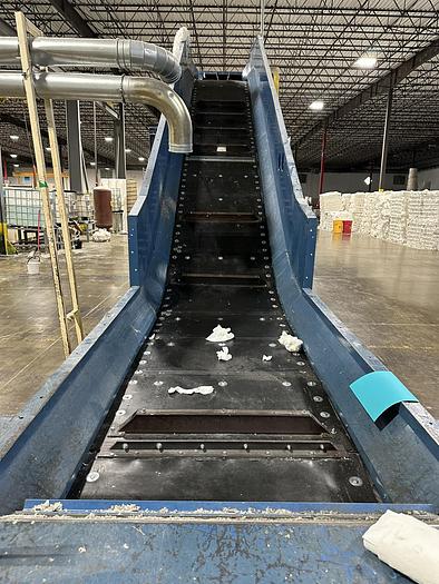 Used Balemaster EO-2773 Auto-Tie Baler & 48" Karl Schmidt above ground Infeed Conveyor **MUST MOVE ASAP**