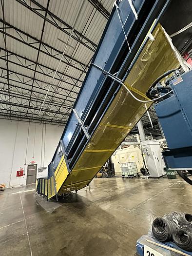 Used Balemaster EO-2773 Auto-Tie Baler & 48" Karl Schmidt above ground Infeed Conveyor **MUST MOVE ASAP**