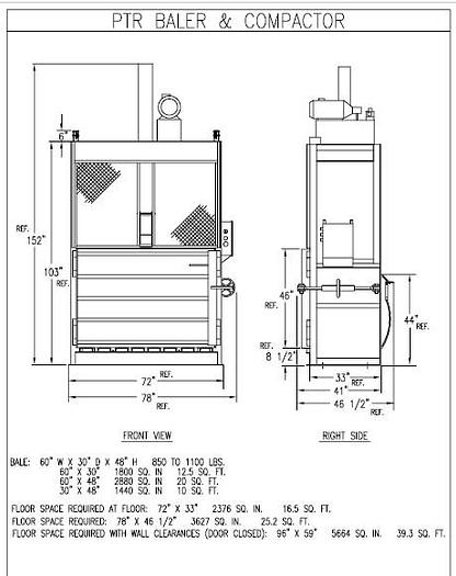 Refurbished PTR 2300HD Vertical Baler