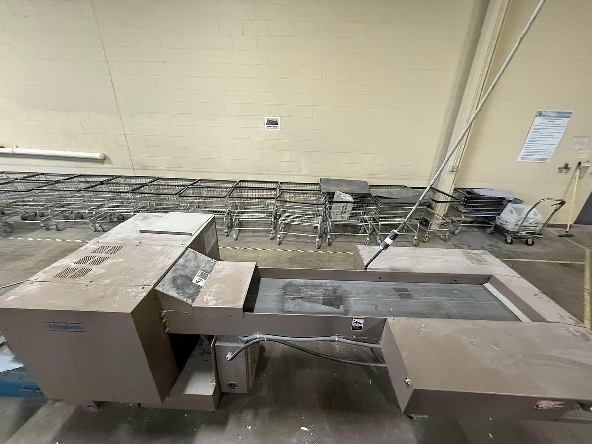 Used Allegheny 18-250C Strip-cut Shredder & Take-a-Way Conveyor