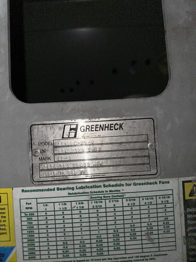 Refurbished Greenheck 15-IPW-SD-9 Blower Motor