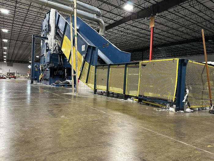 Used Balemaster EO-2773 Auto-Tie Baler & 48" Karl Schmidt above ground Infeed Conveyor **MUST MOVE ASAP**