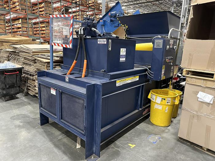 Used MaxPak HCE 60 FE - 8 Full Eject Closed Door Baler with 48" Infeed Conveyor