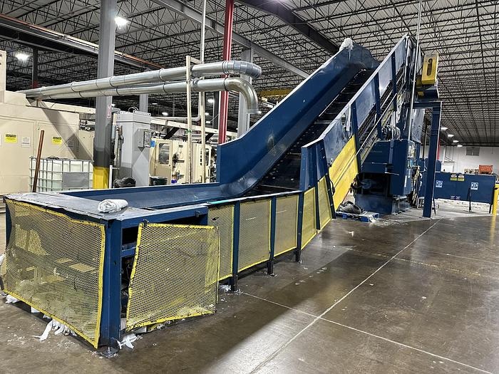 Used Balemaster EO-2773 Auto-Tie Baler & 48" Karl Schmidt above ground Infeed Conveyor **MUST MOVE ASAP**