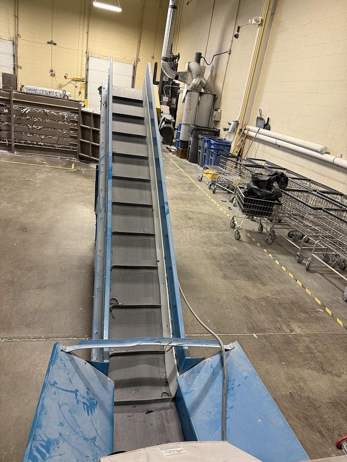 Used Allegheny 18-250C Strip-cut Shredder & Take-a-Way Conveyor