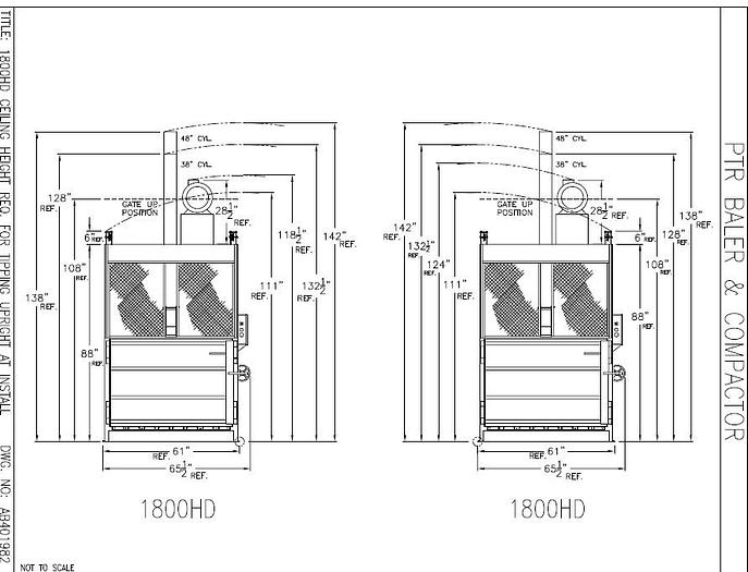 Refurbished PTR 1800HD Vertical Baler