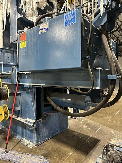 Used Balemaster EO-2773 Auto-Tie Baler & 48" Karl Schmidt above ground Infeed Conveyor