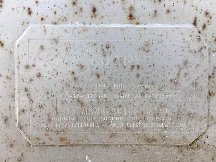 Used Hopper, 50 CF, S/st, Dims, Rietz, Screw #S741178