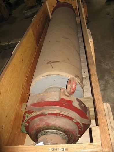 Used Manchester  Two-Roll Calender, 22" X 98" Top Roll, 15" X 98" Kusters Controlled Crown Bottom Roll.  Top Roll Is Covered.  Includes Two Spare Top Rolls. #24194