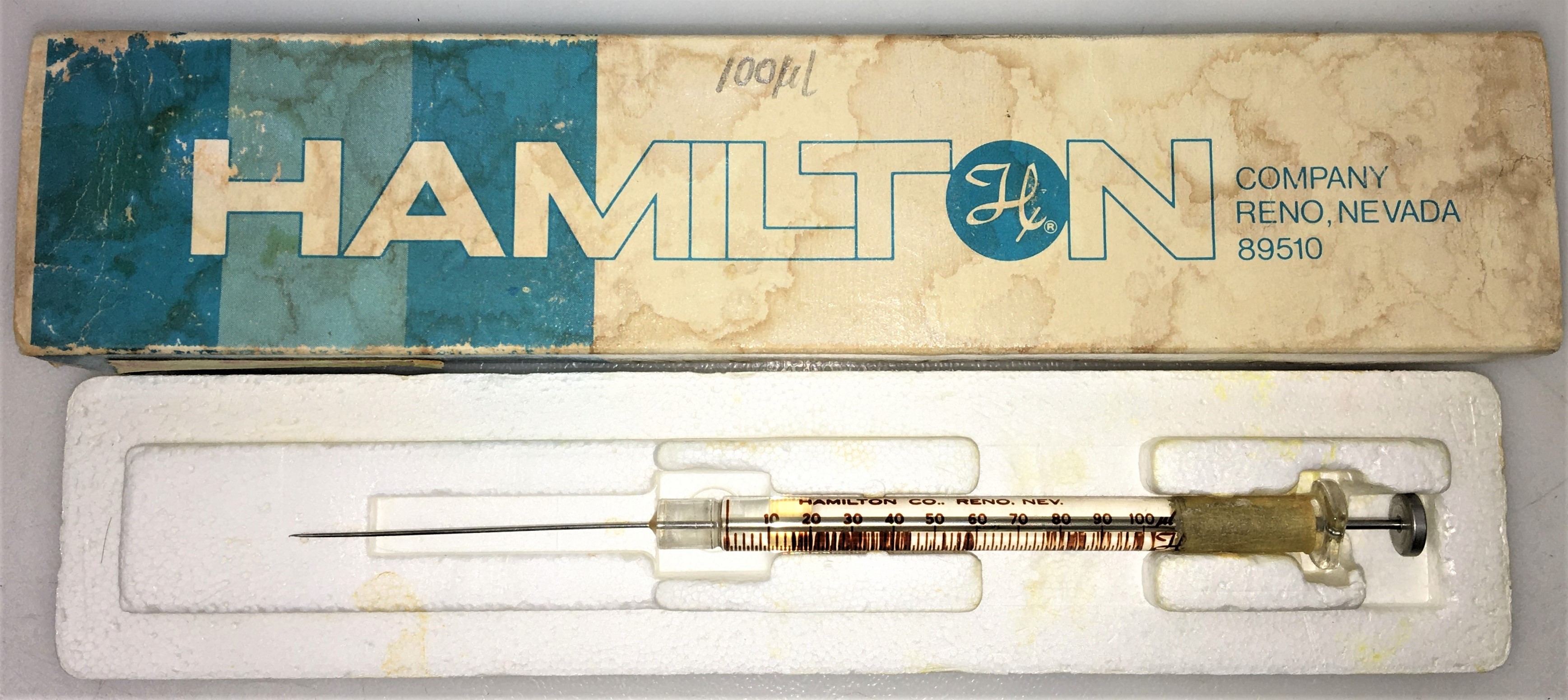 Used Hamilton 80600 Microliter #710N Injection Syringe - 100μL