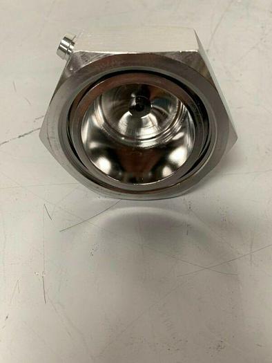 Used Stainless Steel Sample Valve w/ 1/2" to 3" Threaded Fitting