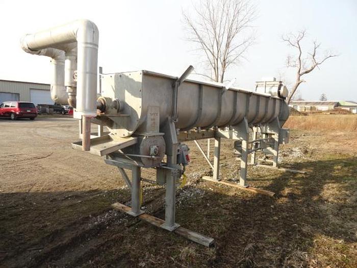 Used GEM Thermascrew Blancher; 24"Diameter x 20' Long