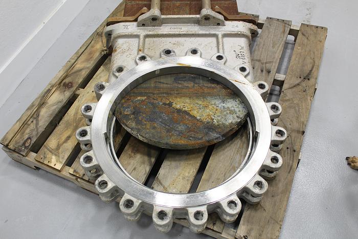Used True Line 24" Hand Operated Knife Gate Valve #43793
