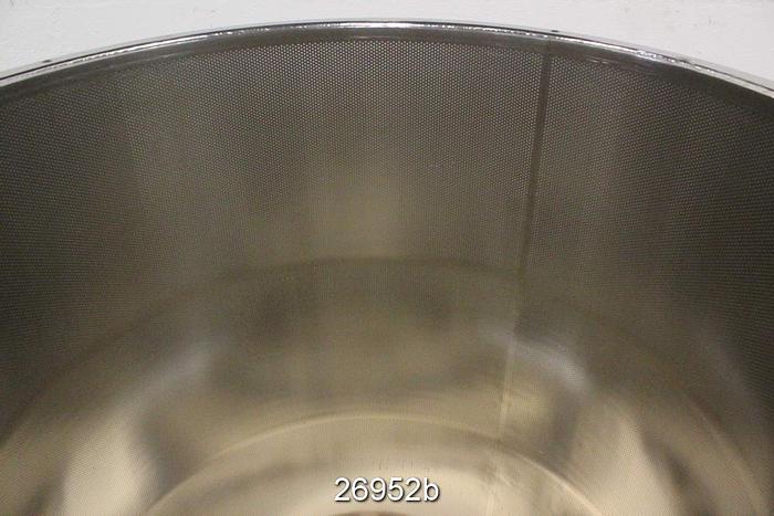 Unused Bird 40 Screen Basket 0.06" Holes, 12% Open Area, 32" Id. #26952