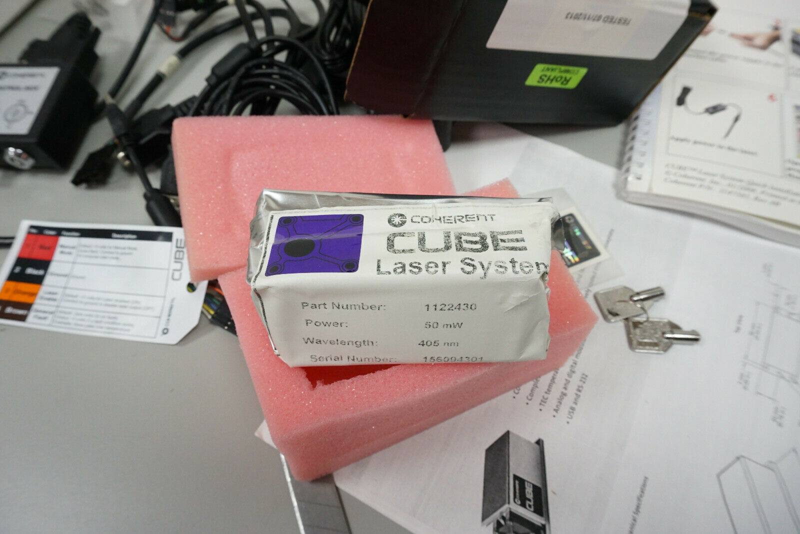 Coherent Cube Diode Laser System 1122430 405nm 20mW