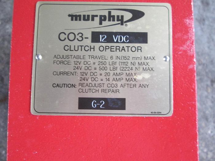 MURPHY C03-12VDC ELECTRIC CLUTCH OPERATOR ENGAGER FOR 12V ENGINE AUTOMATION