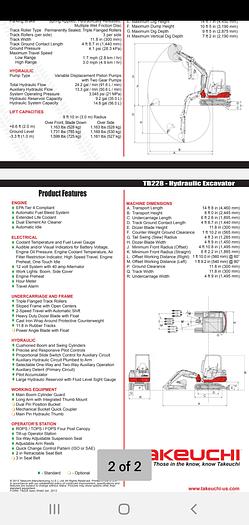 Used 2014 Takeuchi TB228