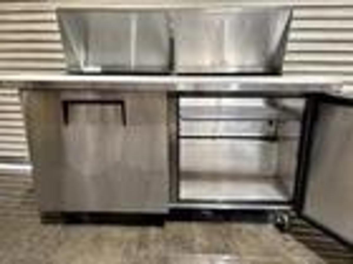 Used True TSSU-60-24MB-ST 60in Mega Top Sandwich Salad Prep Cooler Holds 24-1/6 Pans
