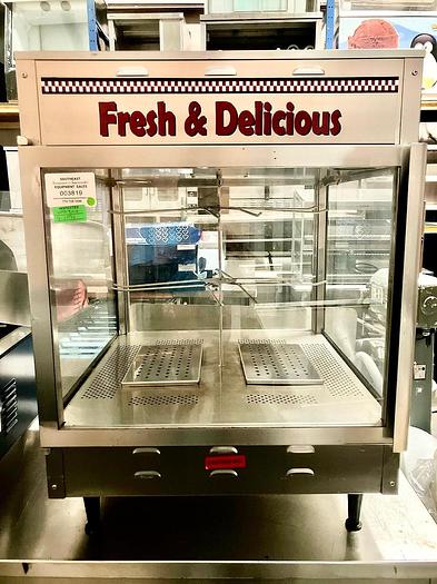 Used Benchmark USA 51018 Humidified Rotating Pretzel Display Warmer with Rack