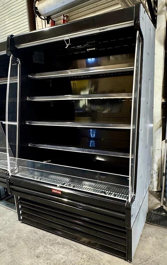 Used Howard-McCray 39" Vertical Open-Air Grab-N-Go Cooler, 4-Deck LED, HALF-PRICE, USED 6 MON.