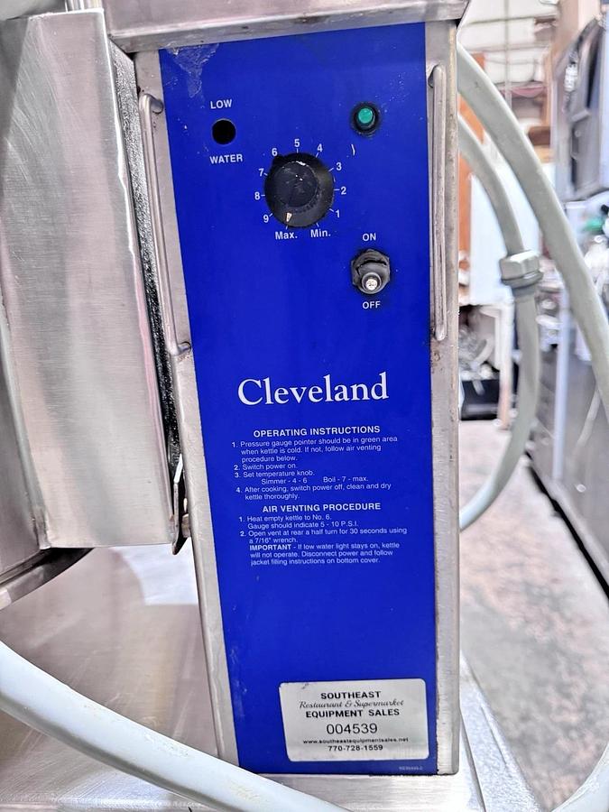 Used Cleveland KET-12-T 12-Gallon Tilting 2/3 Steam Jacketed Electric Kettle w/ Stand