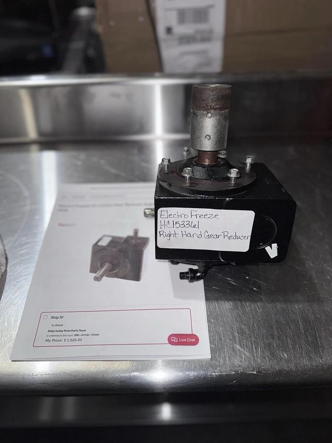 Used Electro Freeze - WINSMITH HC153361 Gear Reducer, Right Hand W/Coupling HC111780