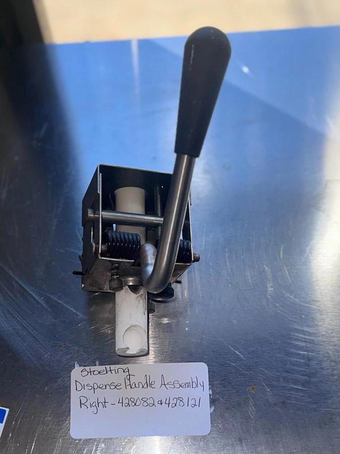 Used STOELTING LT/RT DRAW SPIGOT HANDLE ASSEMBLY 428121 / 428082