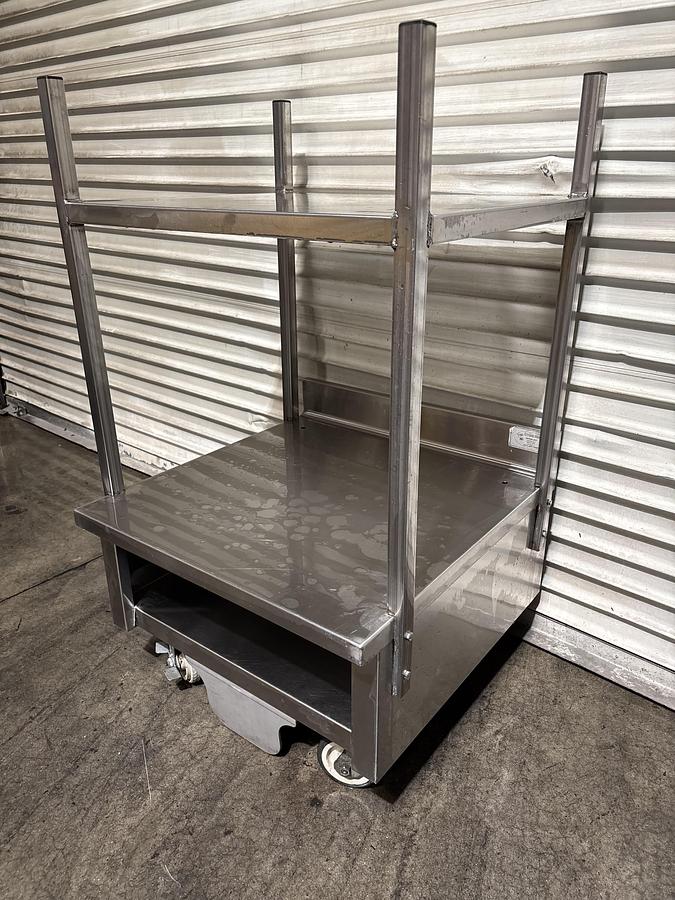 Used Pro Stainless "Heavy Duty" Double Oven Stand with Casters