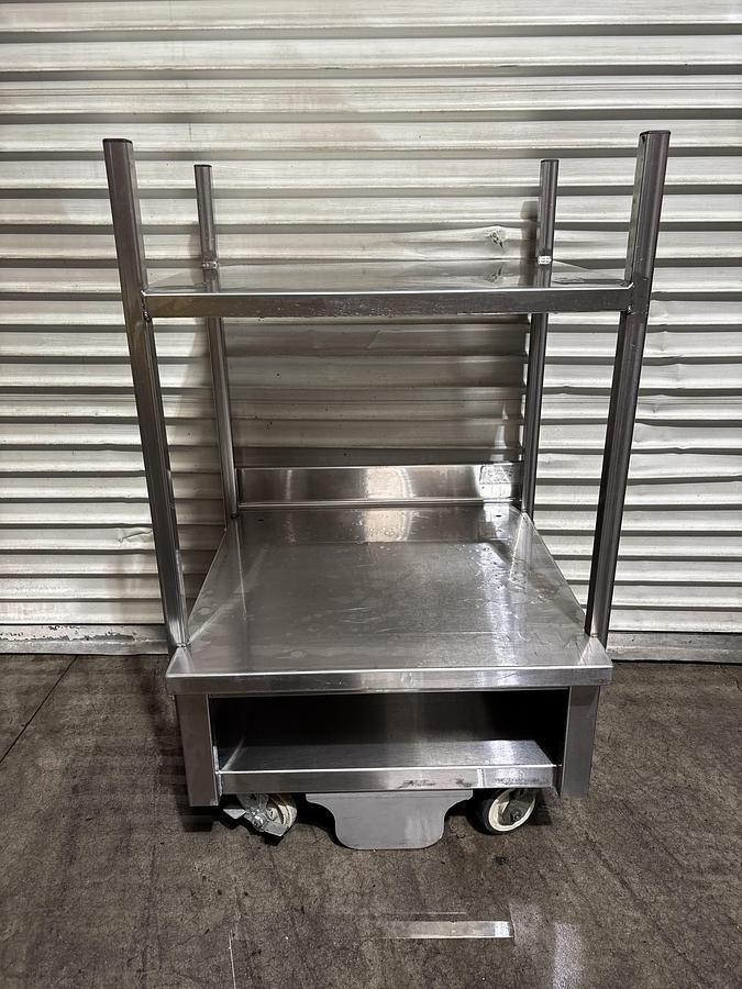 Used Pro Stainless "Heavy Duty" Double Oven Stand with Casters