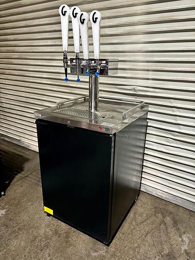 Used 2019 Micro Matic MDD23-E 25" Nitro Beer/Cold Brew Coffee Kegerator w/ 4 Taps