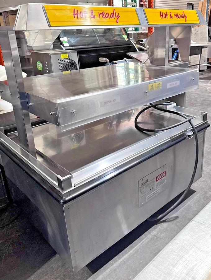 Used Hardt Self Service Heated Island Display, Zone 4, Holds 28 Chicken Domes, TESTED