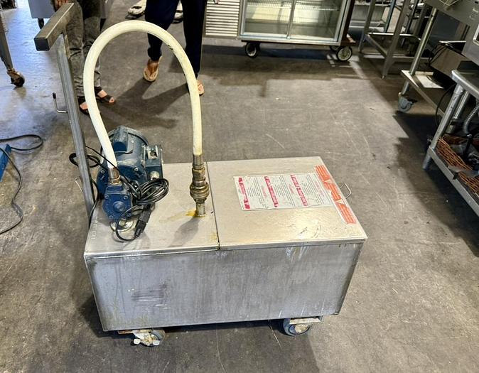Used DAR PRO 175 lbs Fryer Oil Portable Filter Machine, Caddy W/ Sealed Pump