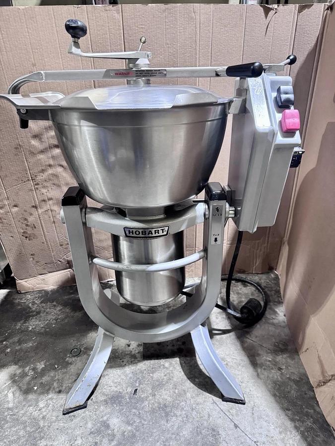 Used Hobart HCM450 45 Qt. Vertical Cutter Mixer w/Tilt & All Blades/Scrapers. TESTED