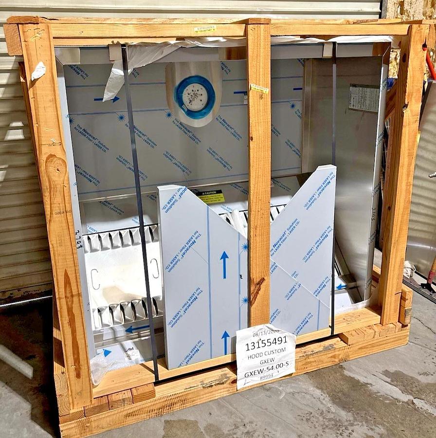 NEW Greenheck GXEW-54" Commercial Kitchen Exhaust Grease Lading Hood w/ NEW Ansul System