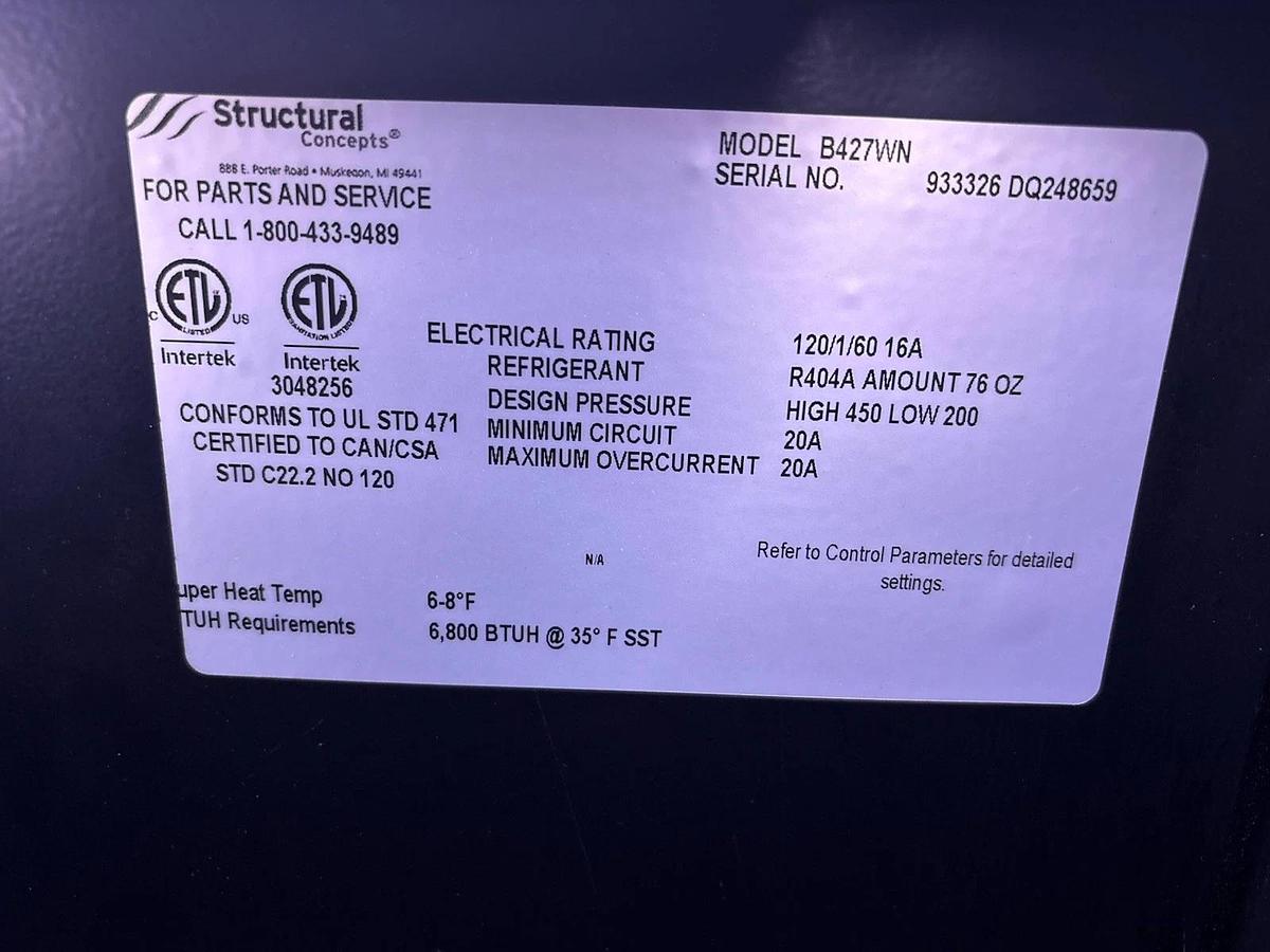 Used Structural Concepts B427WN 44 3/4" Allure® Vertical Open Air Cooler w/ (4) Level