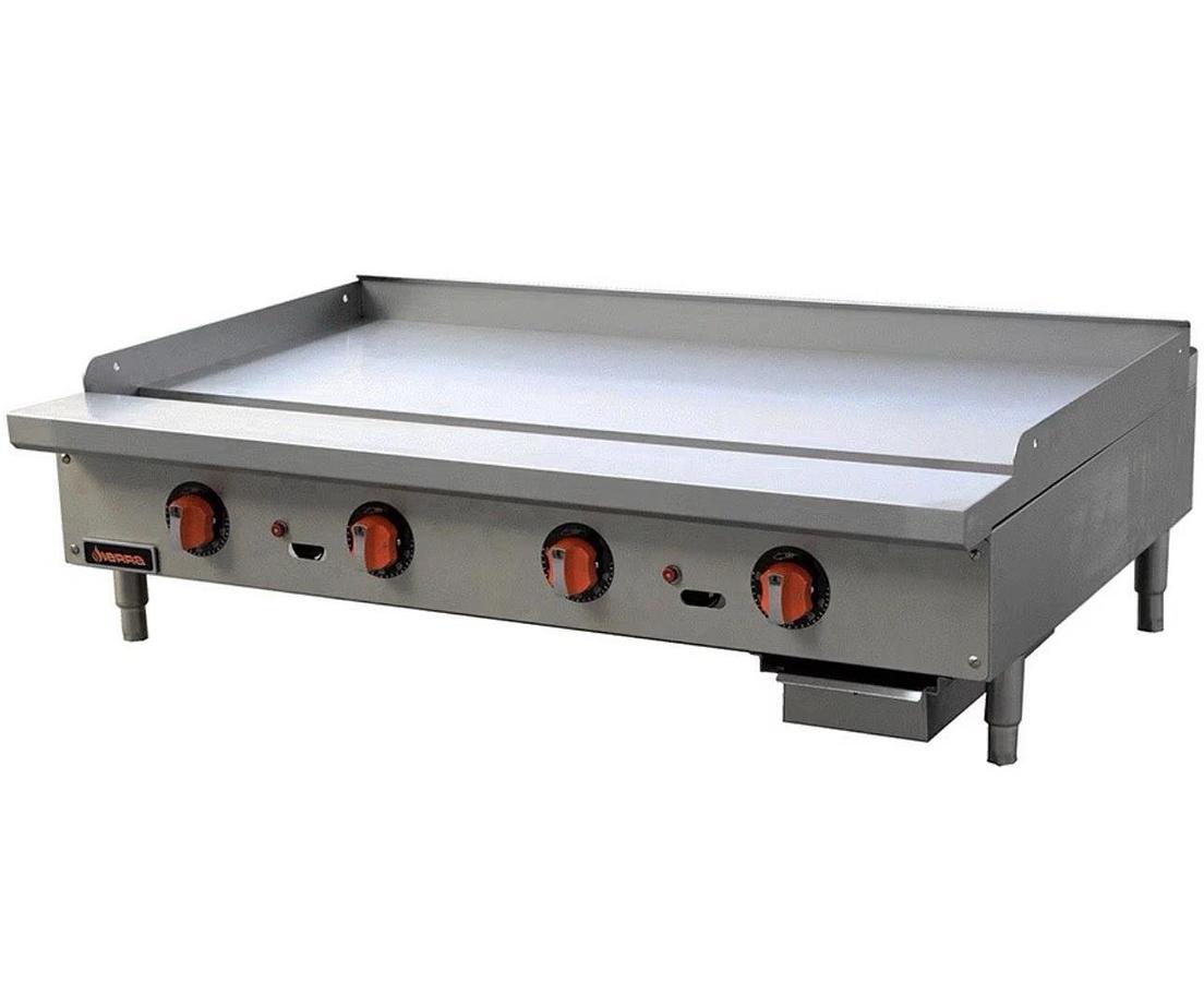 Sierra Range 48" Gas Griddle w/ Thermostatic Controls - 1" Steel Plate, Convertible (SRTG-48)